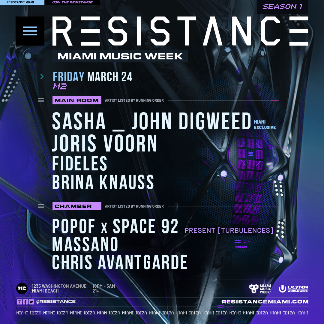 RESISTANCE Miami: Sasha & Digweed Image