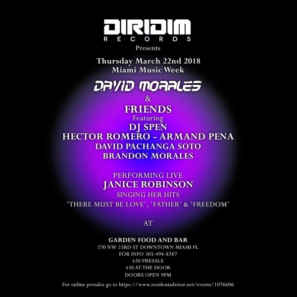 DIRIDIM Records Presents David Morales & Friends Image DIRIDIM Records Presents David Morales & Friends Image