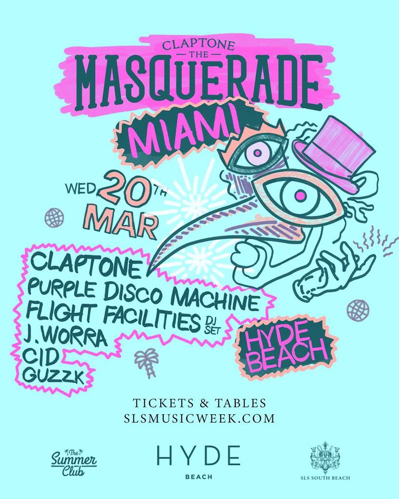 Claptones Masquerade with Purple Disco Machine Image