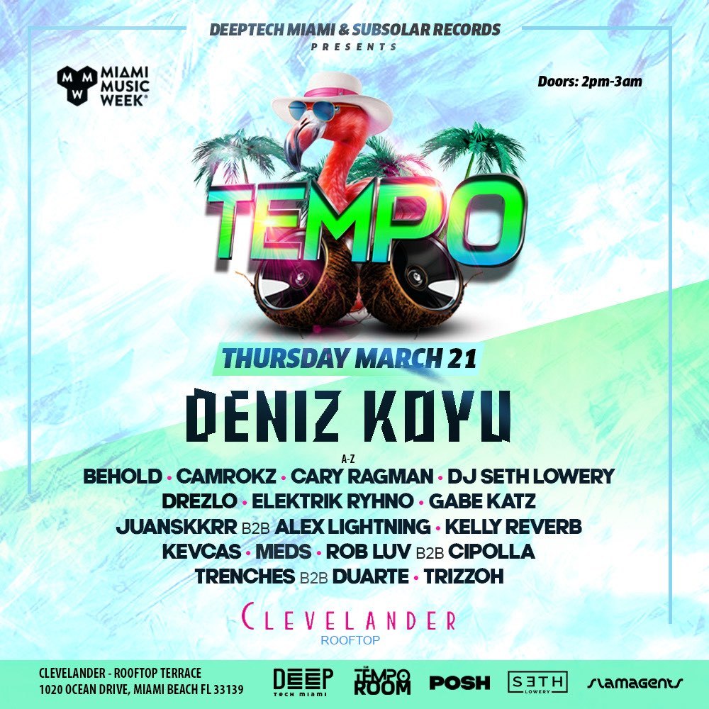 'Tempo' at Clevelander Rooftop featuring Denis Koyu Image