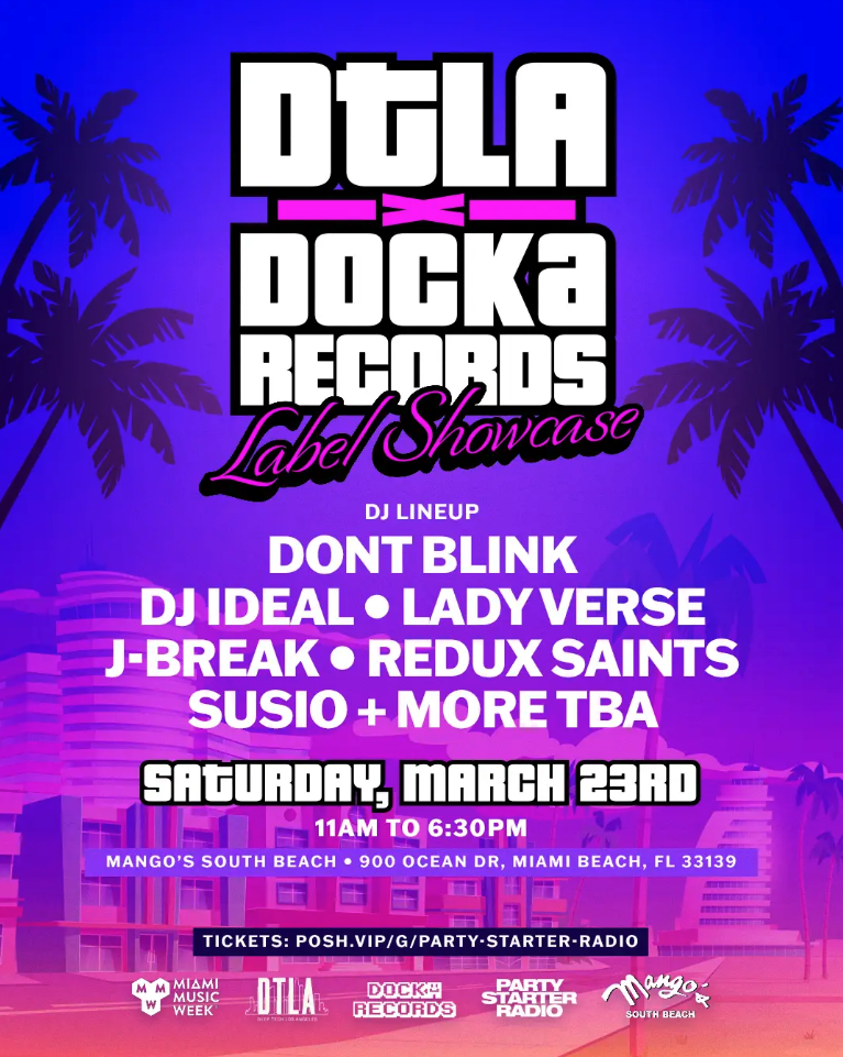 DTLA x Docka Records Label Showcase Miami Music Week Image