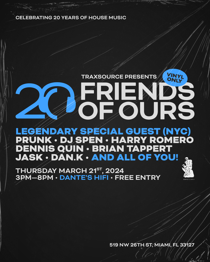 Traxsource Presents: Friends Of Ours x 20 year anniversary Image