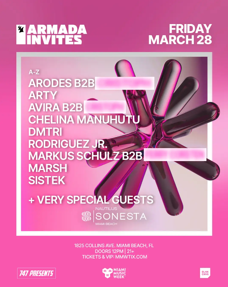Armada Invites Pool Party 2025 Flyer
