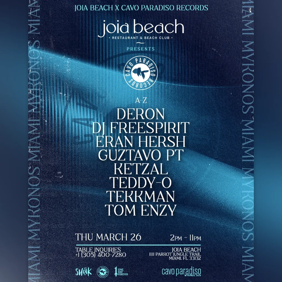 CAVO PARADISO RECORDS MYKONOS MMW SHOWCASE AT JOIA BEACH MIAMI Image