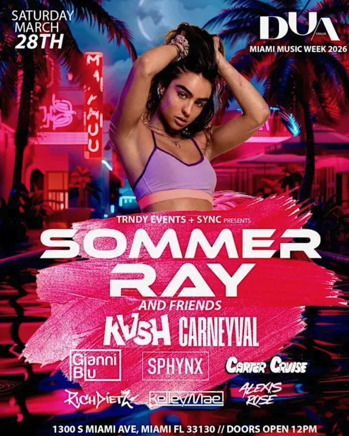 SOMMER RAY & FRIENDS MIAMI MUSIC WEEK POOL PARTY Image