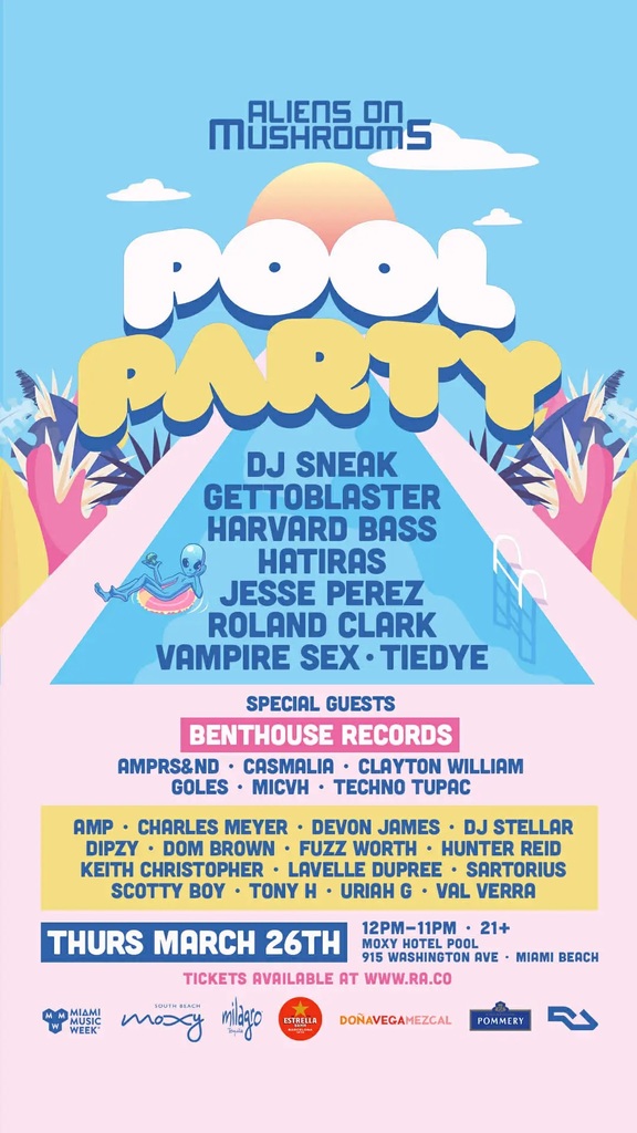 Aliens On Mushrooms Pool Party Miami Music Week 2026 Image