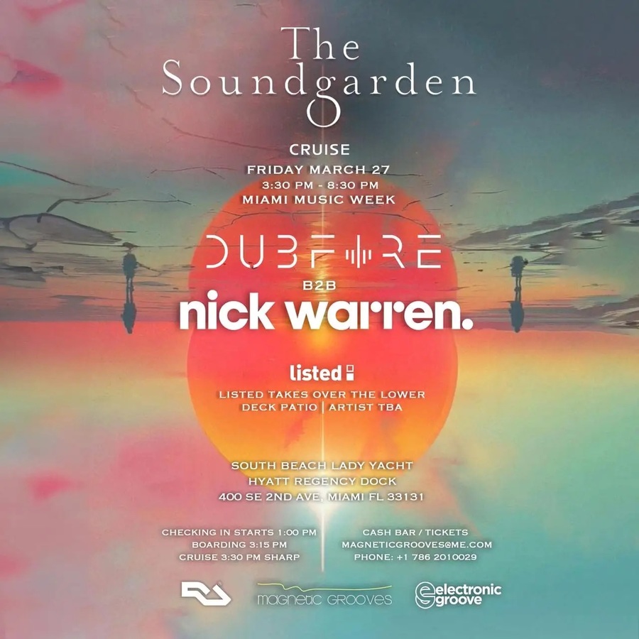 The Soundgarden Cruise with Dubfire b2b Nick Warren Image