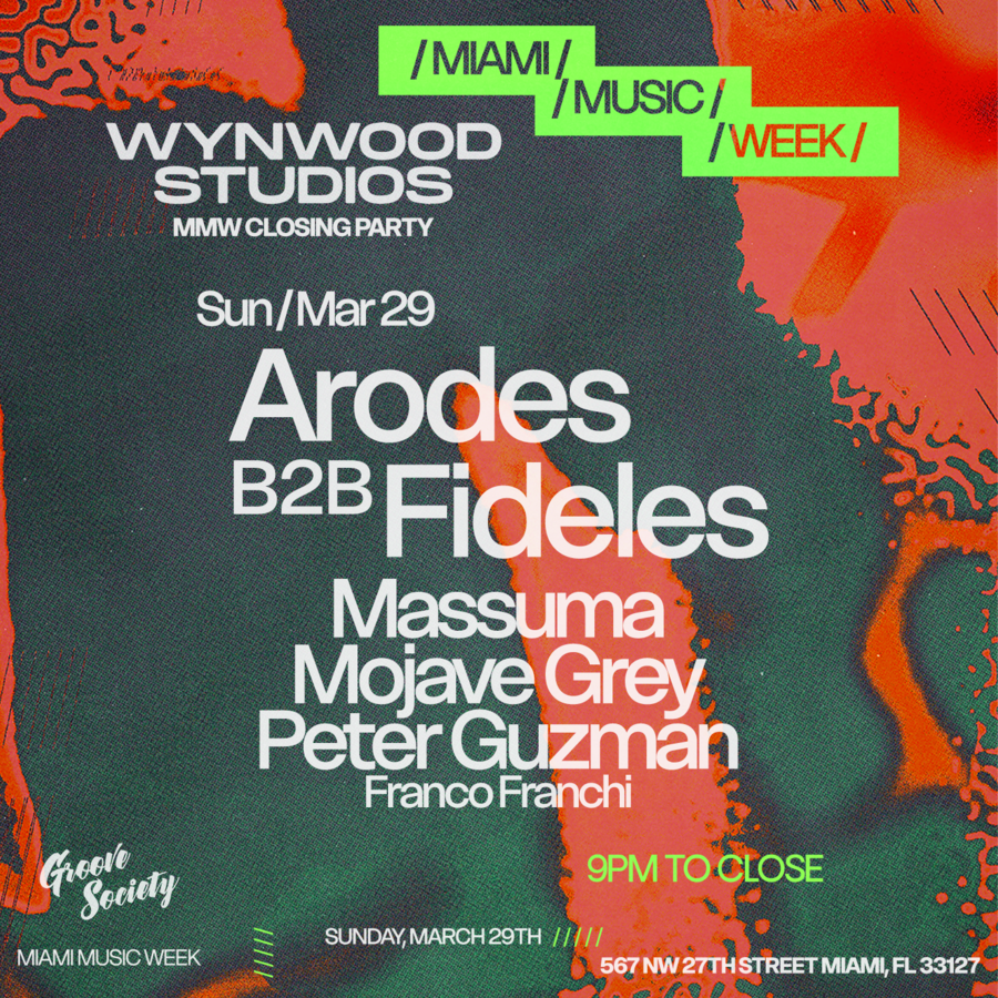 Wynwood Studios MMW Closing Party: Arodes b2b Fideles, Massuma, + more. Image
