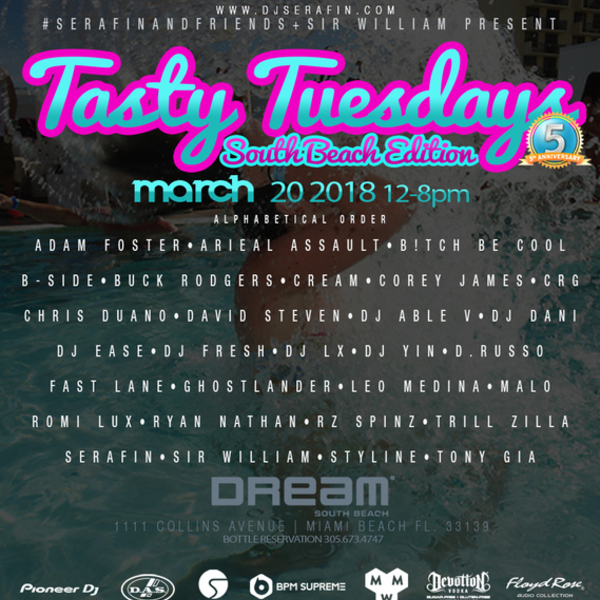 Serafin & Friends + Sir William present Tasty Tuesdays Image Serafin & Friends + Sir William present Tasty Tuesdays Image