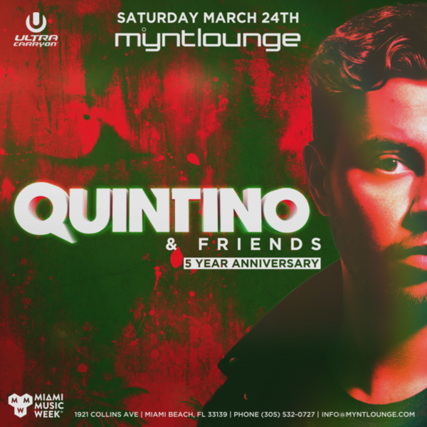 Mynt's MMW 2018: Saturday March 24th - Quintino & Friends Image Mynt's MMW 2018: Saturday March 24th - Quintino & Friends Image