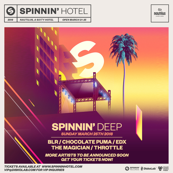 Spinnin' Deep Miami 2018 Image Spinnin' Deep Miami 2018 Image