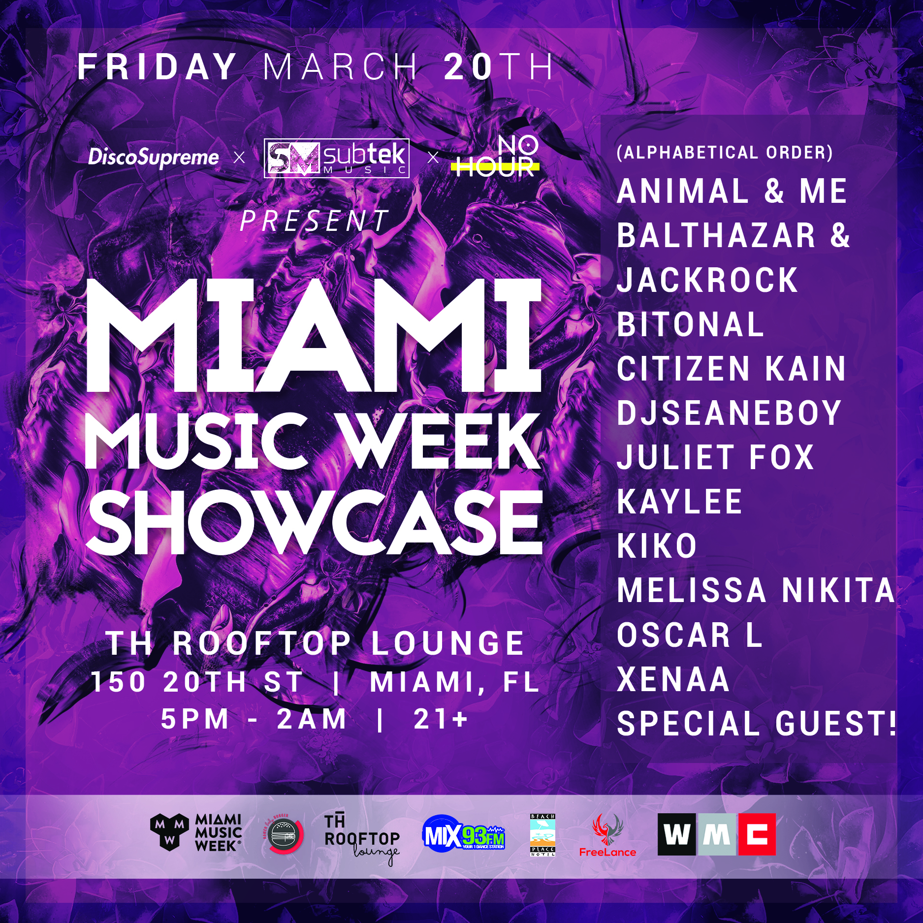 A Miami Music Week Showcase by Subtek Music Miami Music Week
