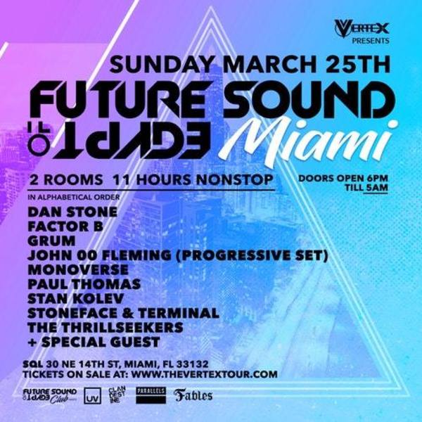 Future Sound of Egypt Miami 2018 Image Future Sound of Egypt Miami 2018 Image